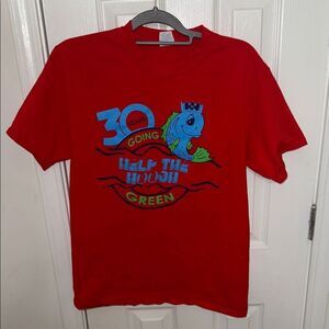 Red T-Shirt with Dinosaur Print